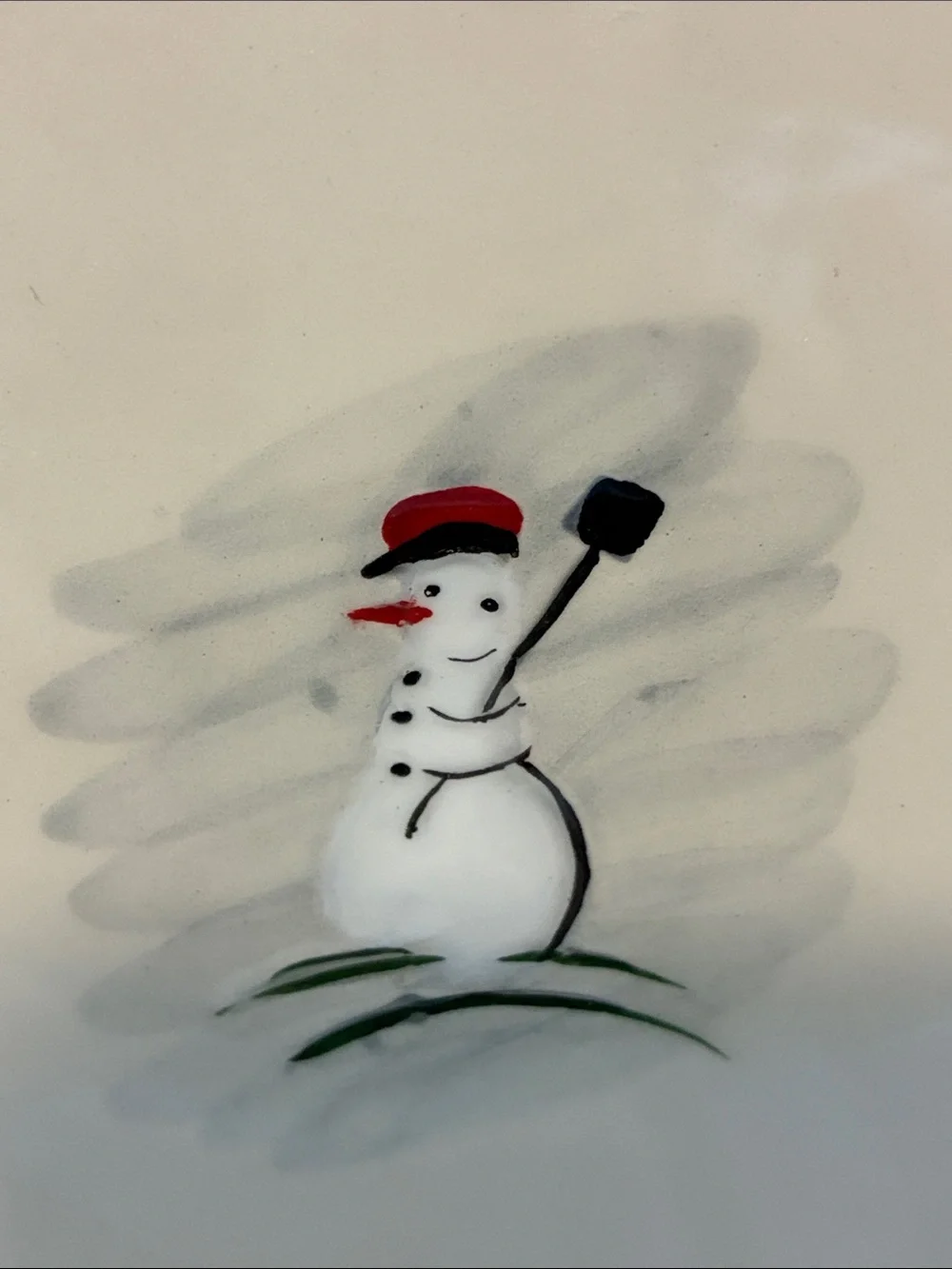 William Sonoma Snowman Plates, Set of Six, New in Box